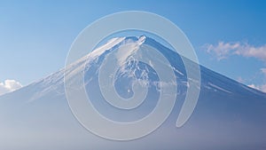 Snow coverd over Fuji mountain in Japan