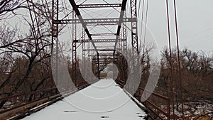 1917 Snow Covered Abandoned Bridge