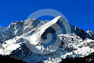 snow-covered Alpspitze in spring photo