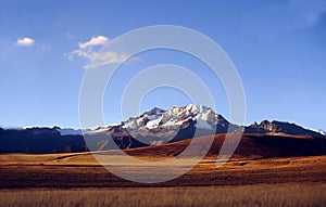 Snow covered Andes in Peru