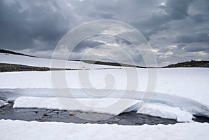 Snow covered Aurlandsfjellet