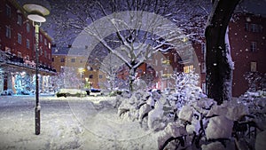 Snow covered Bikes