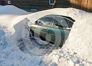 Snow Covered Car