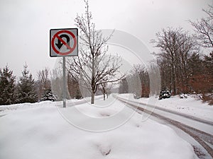 Snow Covered Country Road