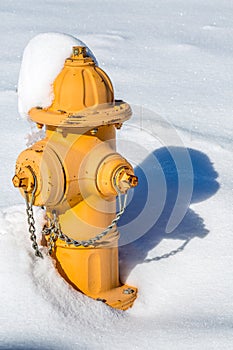 Snow covered fire hydrant.