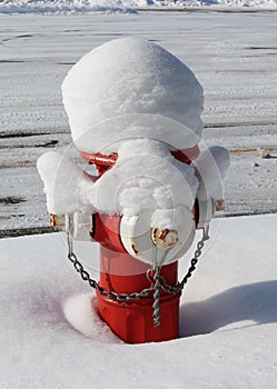 Snow covered fire hydrant