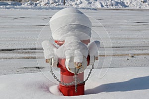Snow covered fire hydrant