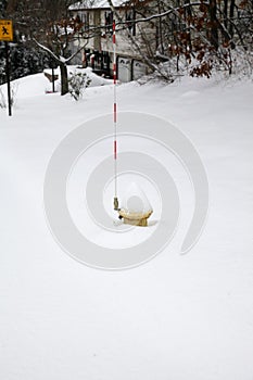 Snow covered fire hydrant