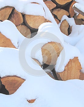 Snow Covered Firewood