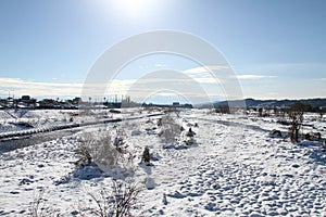 Snow covered ground