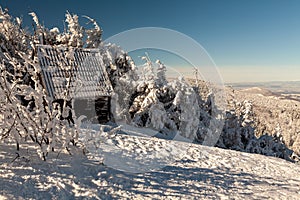 A snow covered landscape Czech Republic - Pustevny, Beskydy, Radegast, Radhost