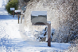 Snow Covered Mailbox