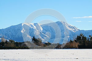 Snow covered mountain