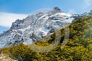 Snow covered mountain in National Park Los Glaciares, Patagonia, Argenti