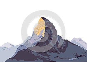 Snow covered mountain peak