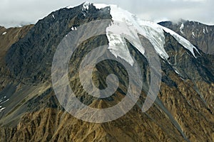 Snow-Covered Mountain Peak in Kluane National Park, Yukon