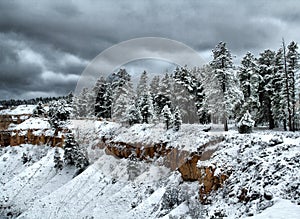 Snow Covered Mountain Ridge