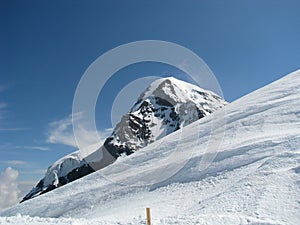 Snow covered mountain top
