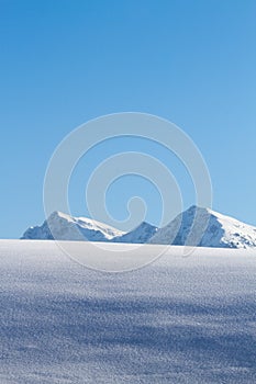 Snow covered mountain top in tirol