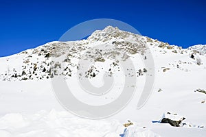 Snow covered mountains