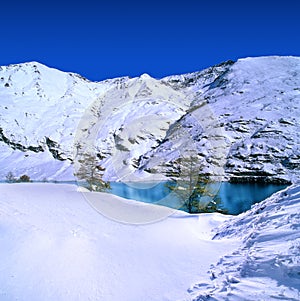 Snow-covered mountains