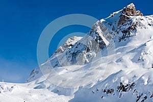 Snow covered mountains