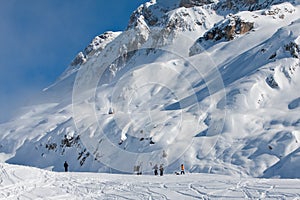 Snow covered mountains