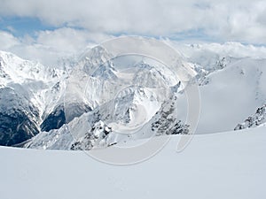 Snow covered mountains