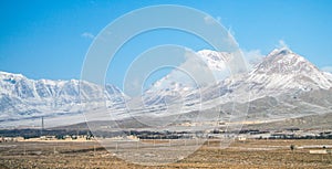 Snow covered mountains