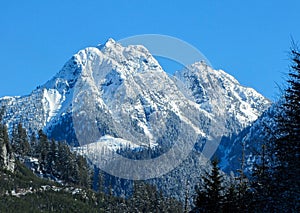 Snow covered mountains