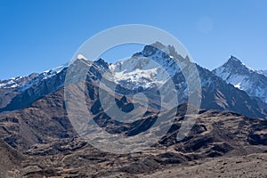 Snow Covered Mountains above the Desert