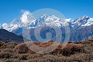 Snow Covered Mountains above the Desert