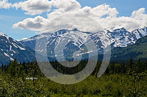 Snow Covered Mountains in Alaska