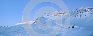 Snow covered mountains in Girdwood, Alaska