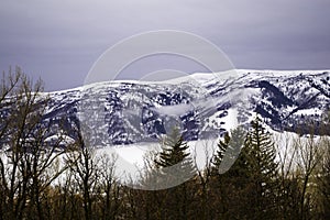 Snow Covered Mountains in Ogden Canyon, Utah