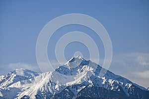 Snow covered mountains, Tian Shan, large system of mountain ranges in Central Asia