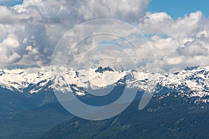 Snow covered mountains in Whistler, Canada