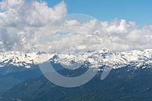 Snow covered mountains in Whistler, Canada