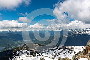 Snow covered mountains in Whistler, Canada