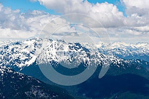 Snow covered mountains in Whistler, Canada