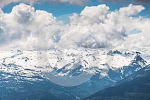 Snow covered mountains in Whistler, Canada