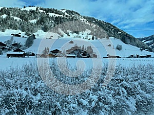 Snow covered mountains in winters