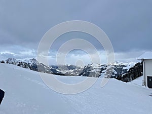 Snow covered mountains in winters