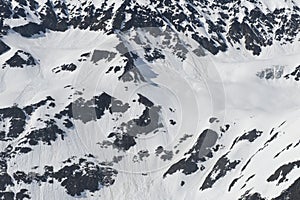 Snow covered mountainside