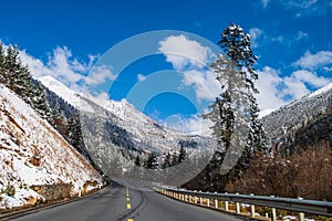 Snow covered mountian view