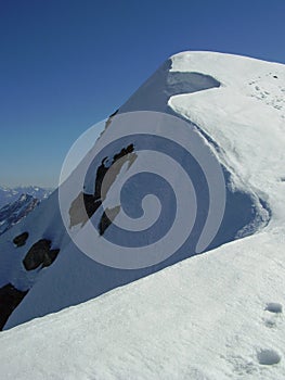 Snow-covered peak