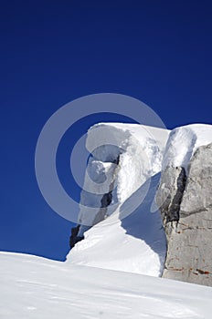 Snow-covered peak