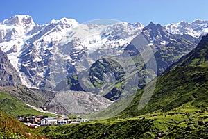 Snow covered peaks of Garhwal Himalayas, Uttarkhand,India