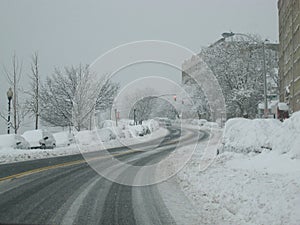 Snow covered road