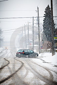 Snow-covered road